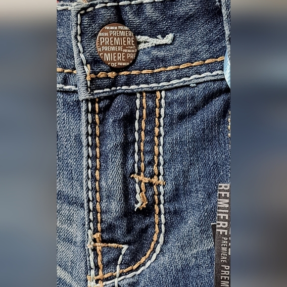 Premier Sz 5/6 Low Rise Skinny 'Bold Pockets*Stitching*Button' Jeans - Picture 6 of 15